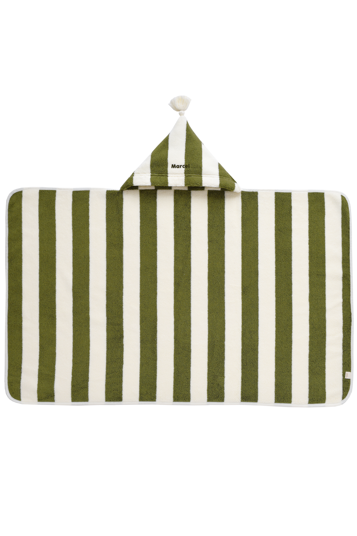 personalized striped terry cloth baby bath cape