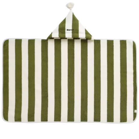 personalized striped terry cloth baby bath cape