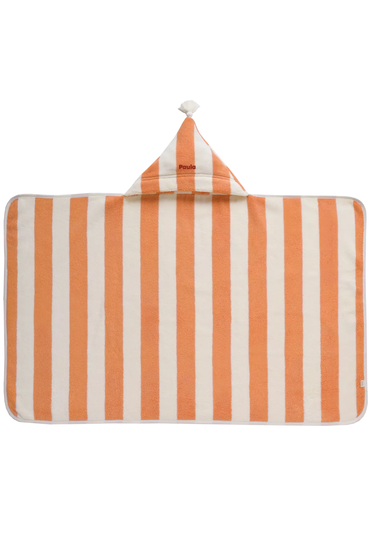 cape de bain bébé éponge à rayures et personnalisable