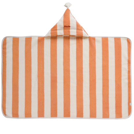 cape de bain bébé éponge à rayures et personnalisable