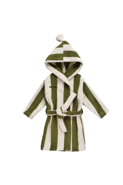 peignoir enfant à rayures en éponge personnalisable