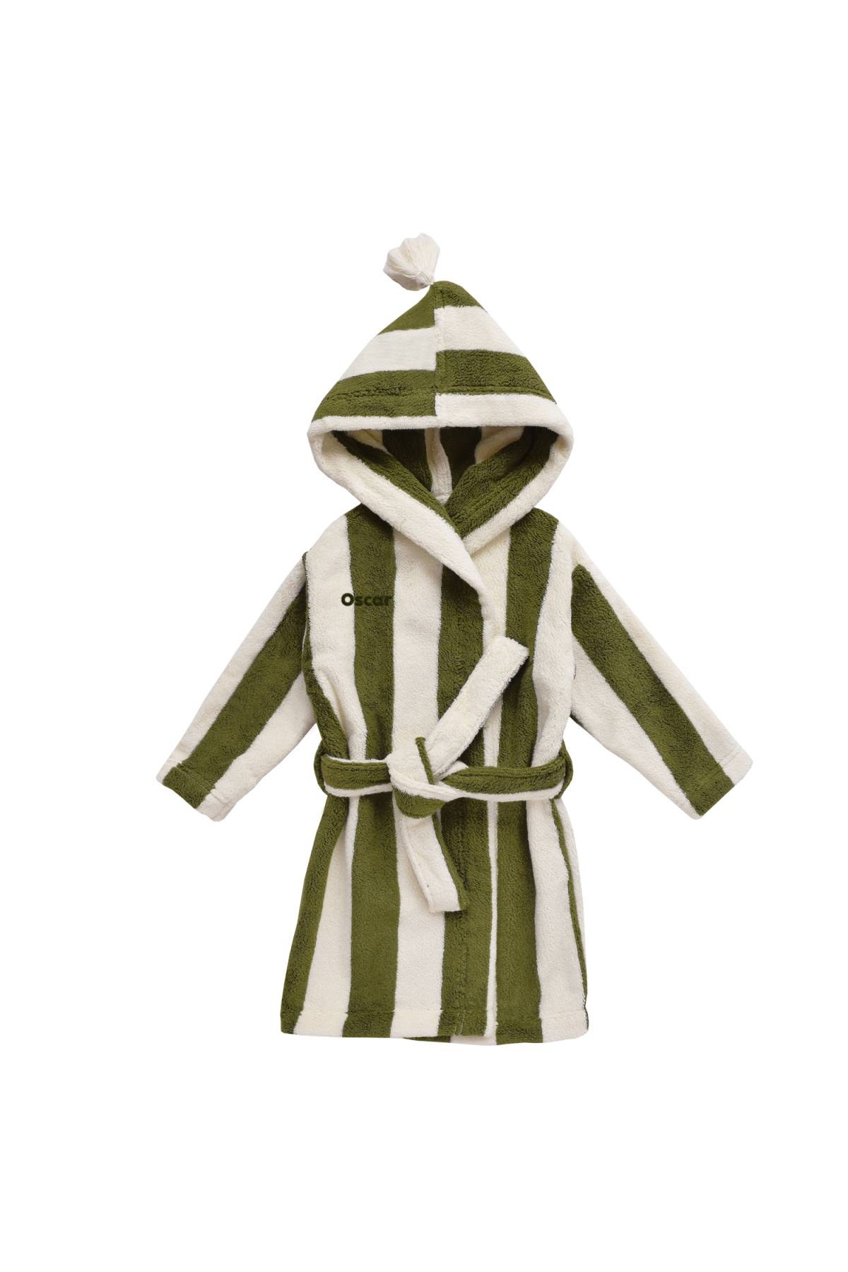albornoz infantil a rayas de esponja personalizable