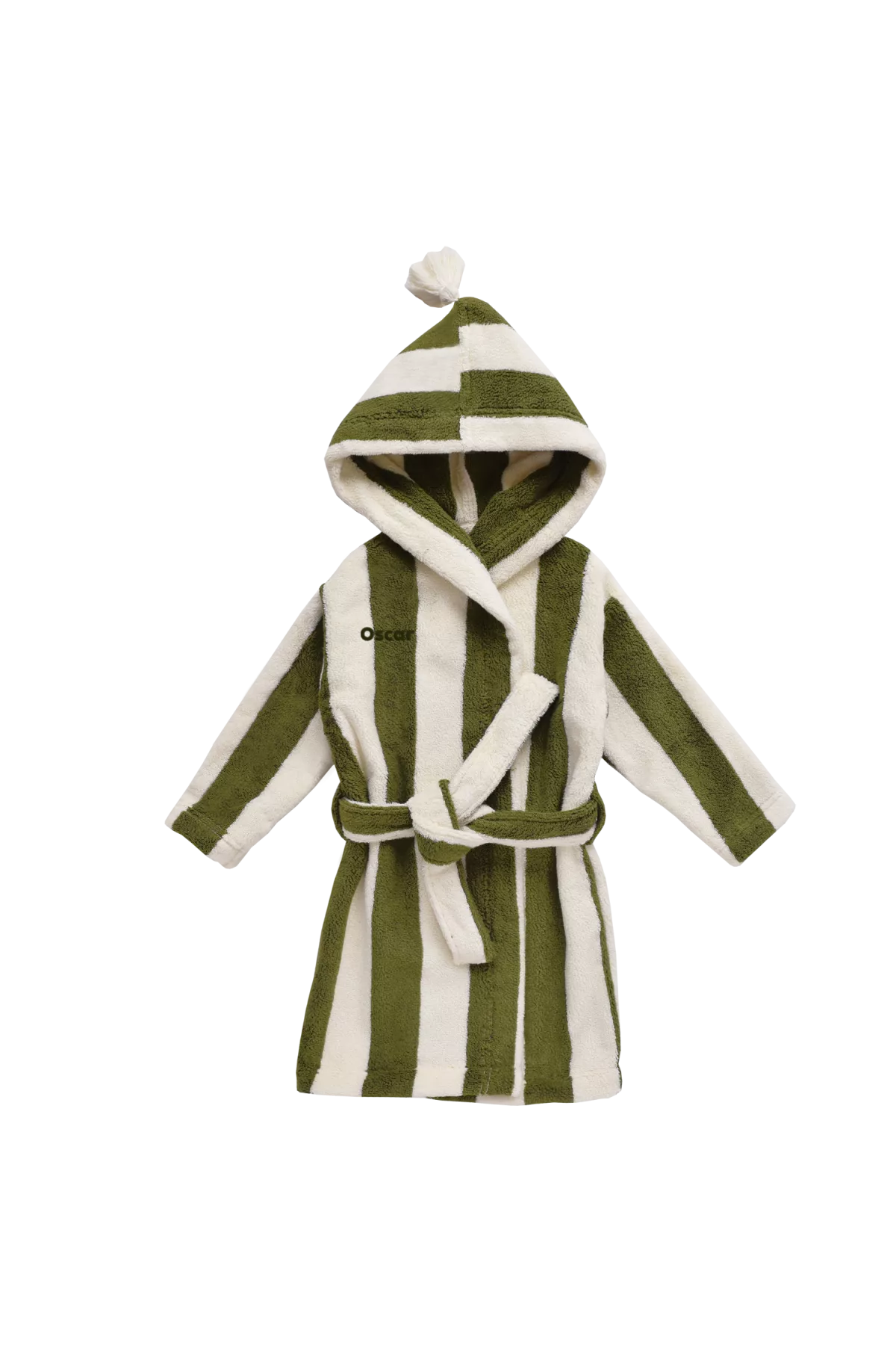 personalized striped terry cloth children's bathrobe