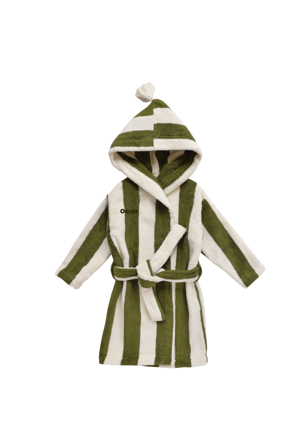 personalized striped terry cloth children's bathrobe