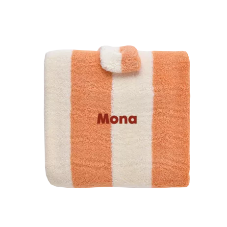 tapis à langer de voyage en éponge à rayures personnalisable