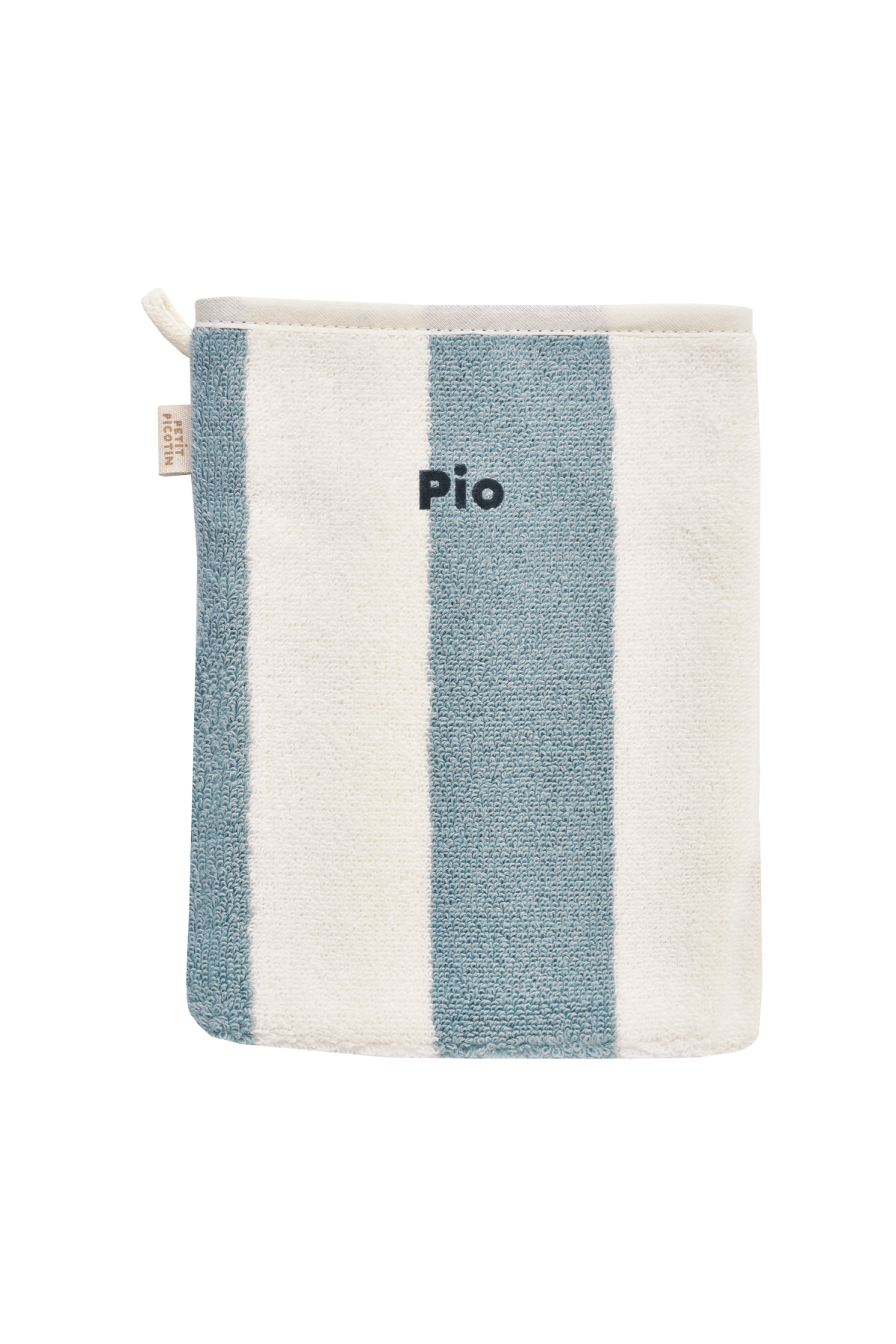 gant de toilette éponge à rayures personnalisable