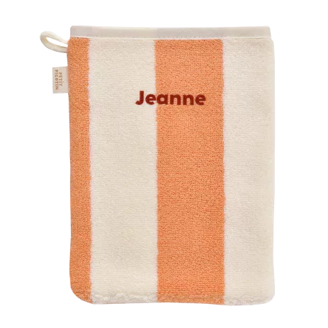 gant de toilette éponge à rayures personnalisable