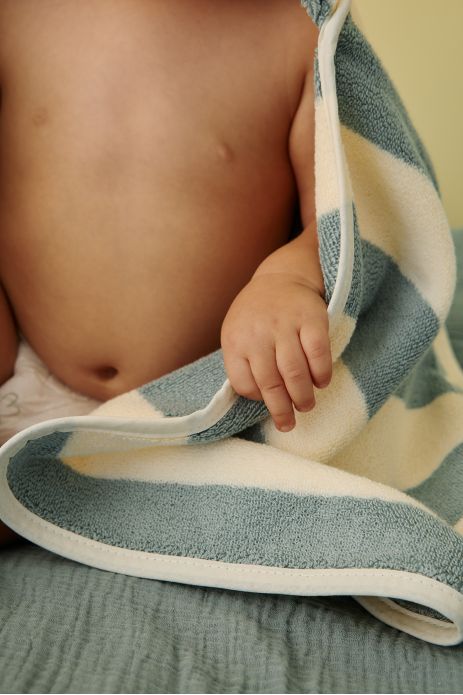 personalized striped terry cloth baby bath cape