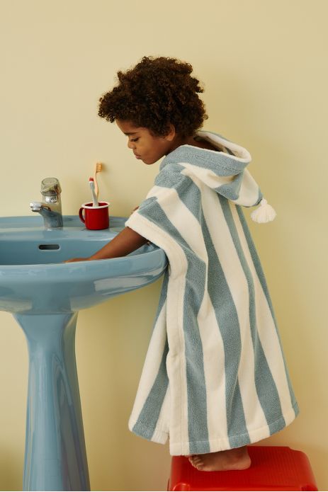 poncho rayé en éponge personnalisable pour enfant