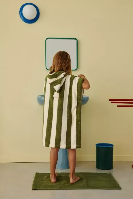 poncho rayé en éponge personnalisable pour enfant