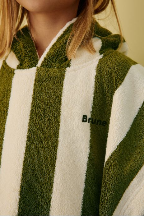 poncho a rayas de rizo personalizable para niños