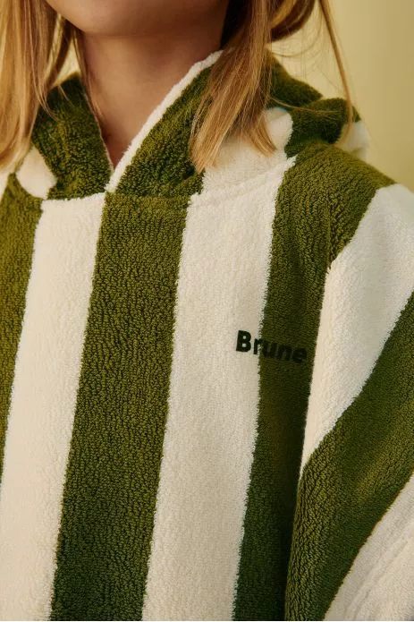 poncho a rayas de rizo personalizable para niños