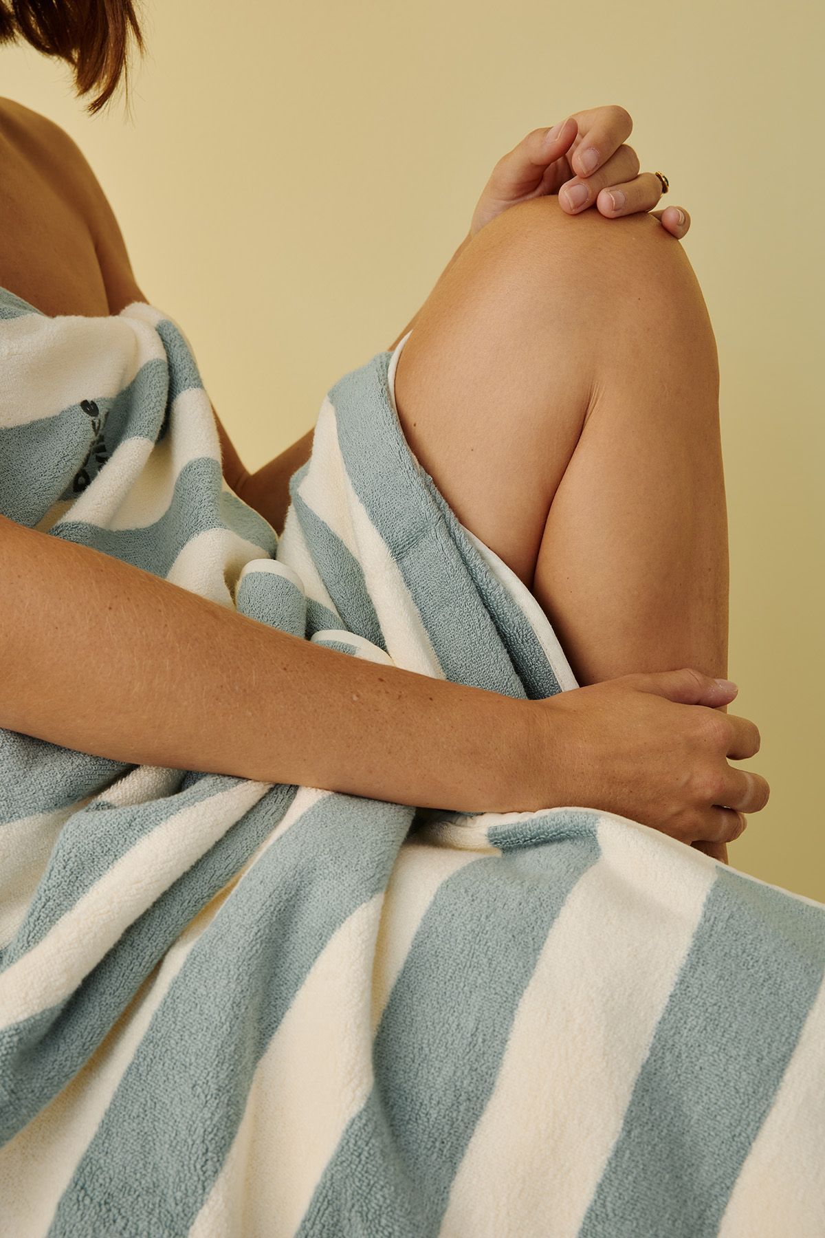 large striped adult bath towel for beach, pool, and bath