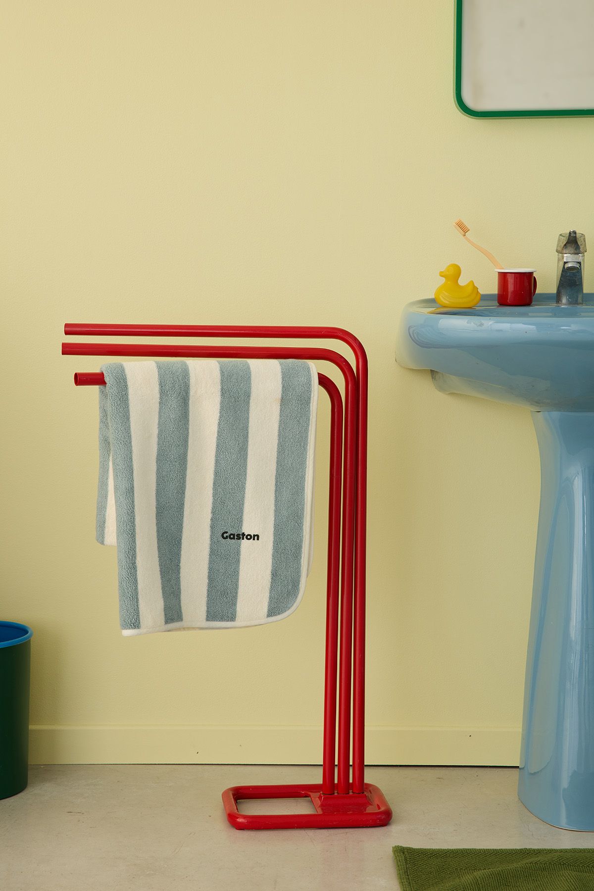 large striped adult bath towel for beach, pool, and bath