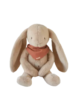 Personalizable baby bunny lovey, made-in-France newborn gift