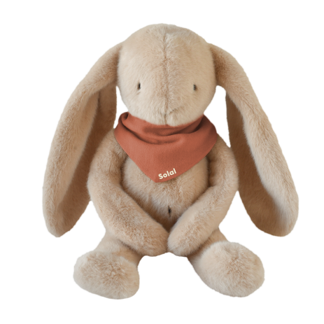 Personalizable baby bunny lovey, made-in-France newborn gift