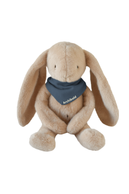 Personalizable baby bunny lovey, made-in-France newborn gift