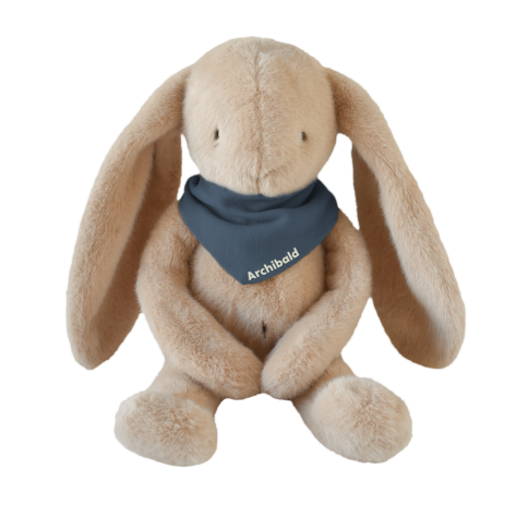 Peluche de apego de conejito para bebé, personalizable, regalo de nacimiento, hecha en Francia