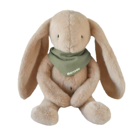 Peluche de apego de conejito para bebé, personalizable, regalo de nacimiento, hecha en Francia