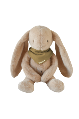 Peluche de apego de conejito para bebé, personalizable, regalo de nacimiento, hecha en Francia