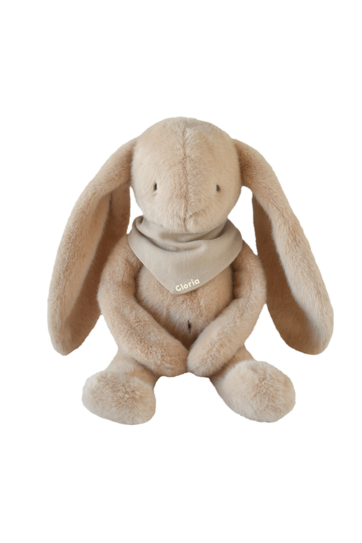 Personalizable baby bunny lovey, made-in-France newborn gift