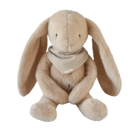 Peluche de apego de conejito para bebé, personalizable, regalo de nacimiento, hecha en Francia