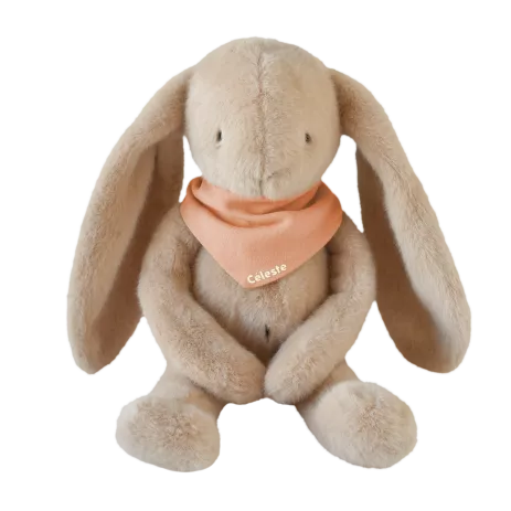 Peluche de apego de conejito para bebé, personalizable, regalo de nacimiento, hecha en Francia