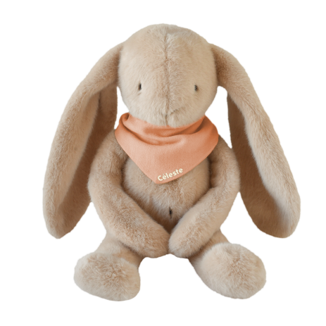 Personalizable baby bunny lovey, made-in-France newborn gift