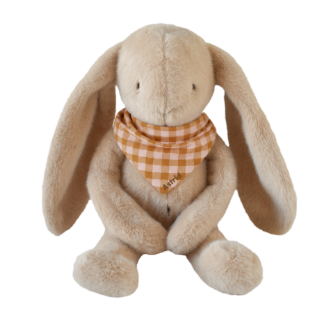 Personalizable baby bunny lovey, made-in-France newborn gift