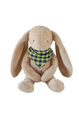 Personalizable baby bunny lovey, made-in-France newborn gift