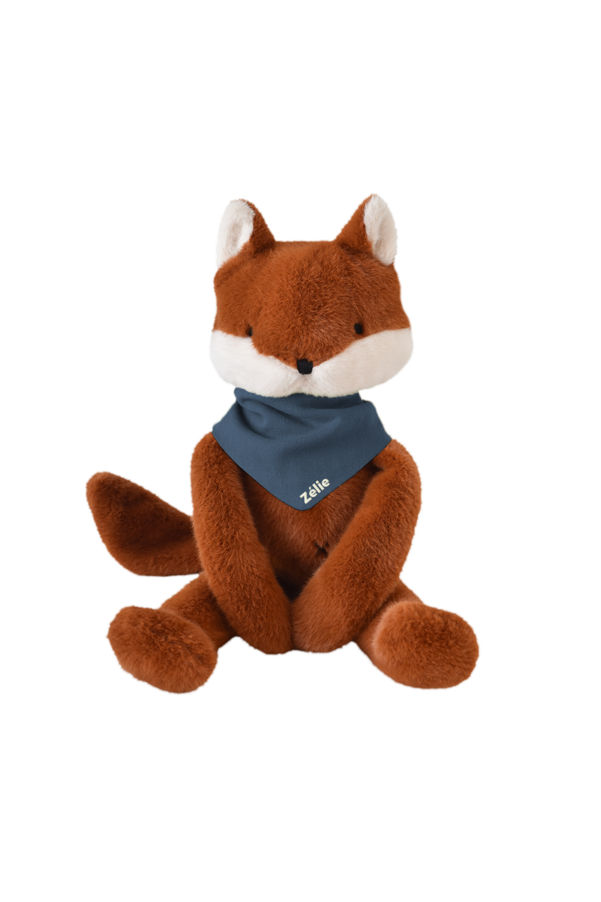 Peluche de apego de zorro personalizable para bebé, regalo de nacimiento hecho en Francia