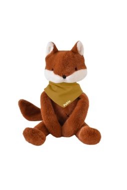 Personalizable baby fox lovey, made-in-France newborn gift