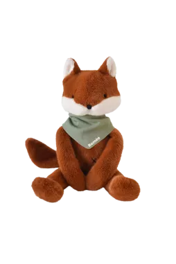 Personalizable baby fox lovey, made-in-France newborn gift