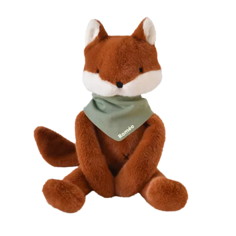 doudou renard bébé personnalisable cadeau naissance made in france