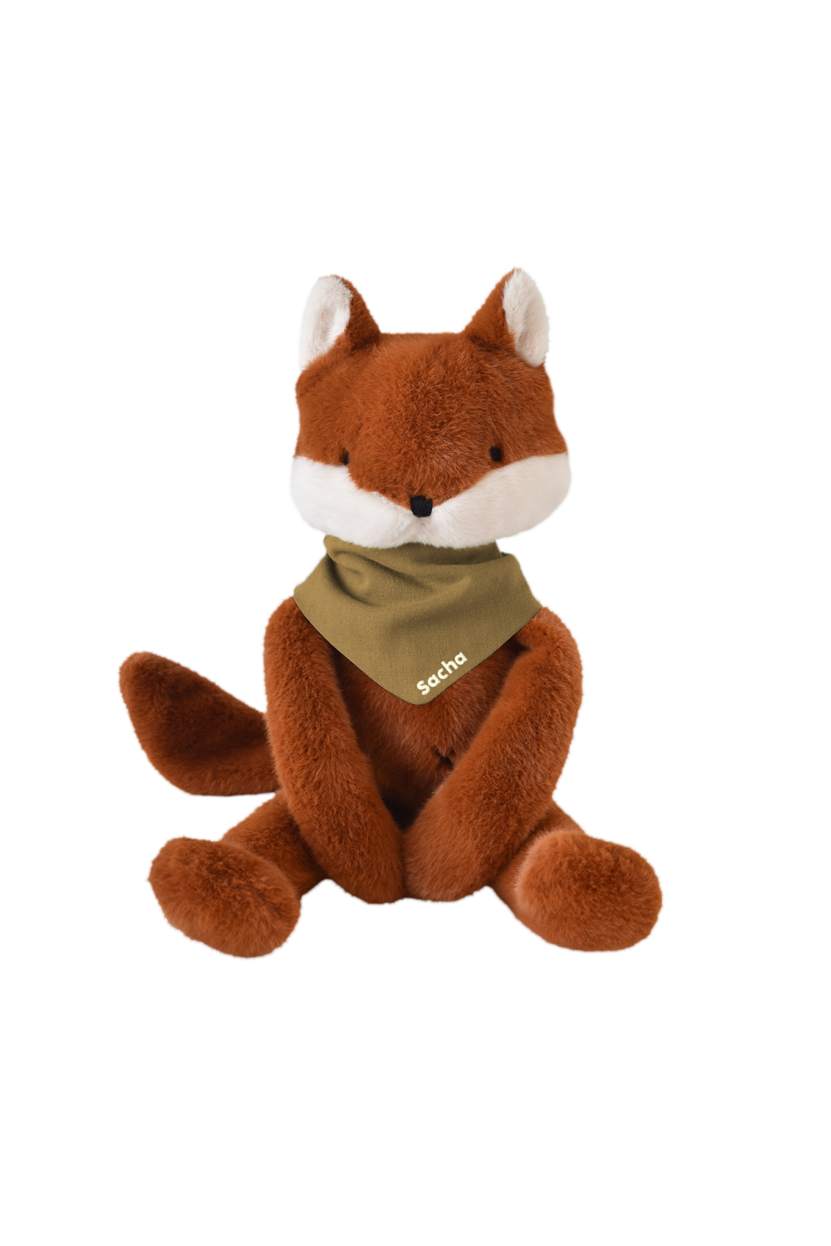 Peluche de apego de zorro personalizable para bebé, regalo de nacimiento hecho en Francia
