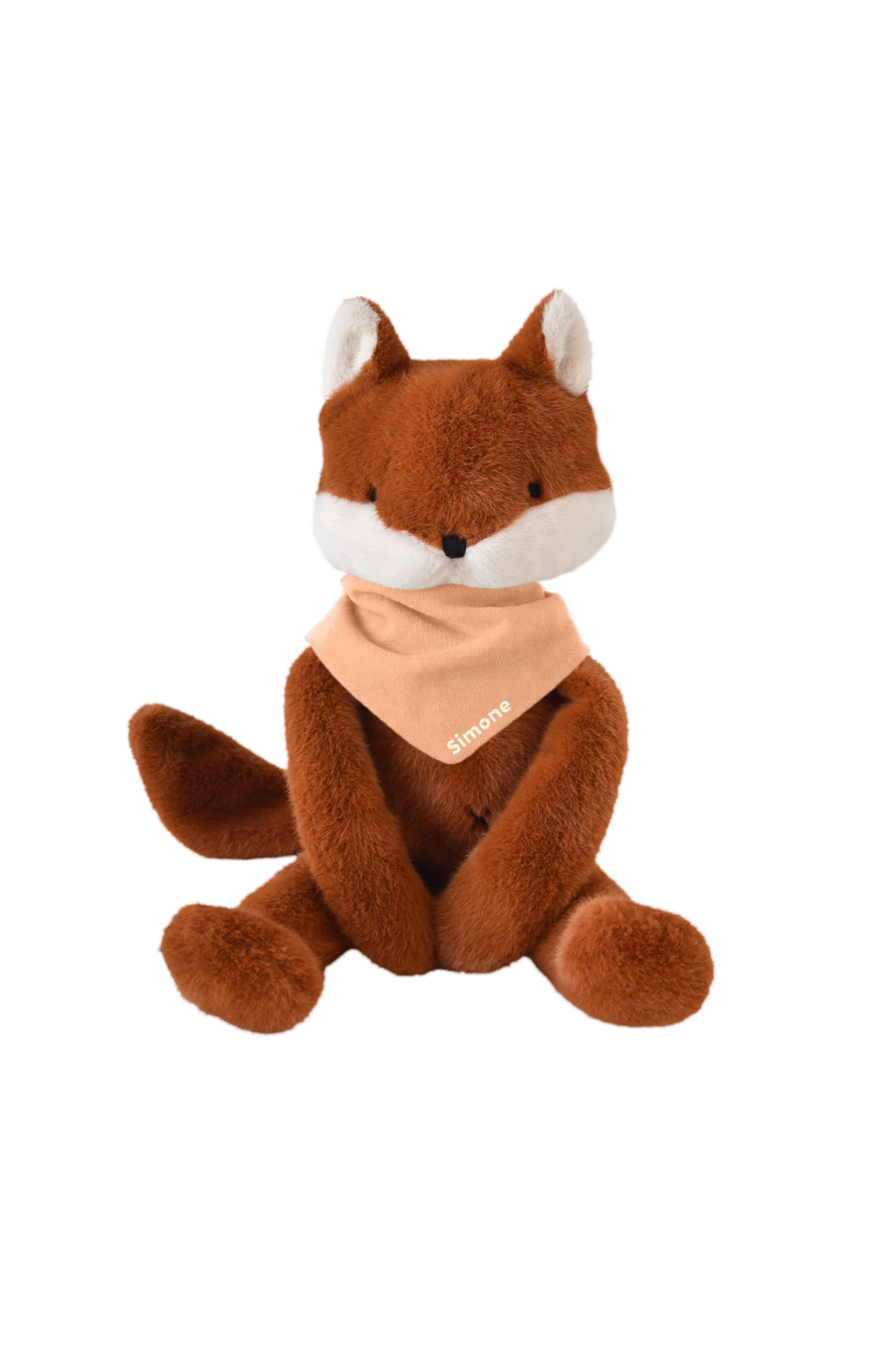 Personalizable baby fox lovey, made-in-France newborn gift