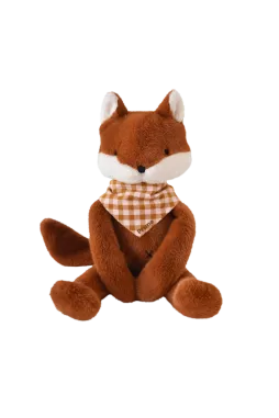 Personalizable baby fox lovey, made-in-France newborn gift