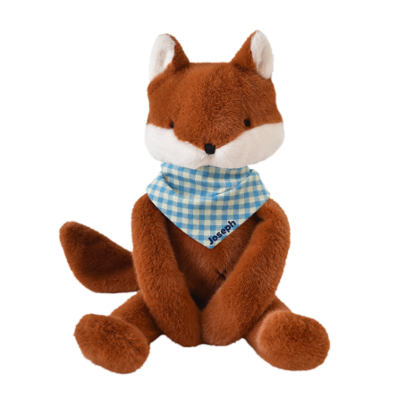 Personalizable baby fox lovey, made-in-France newborn gift