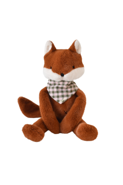 Personalizable baby fox lovey, made-in-France newborn gift