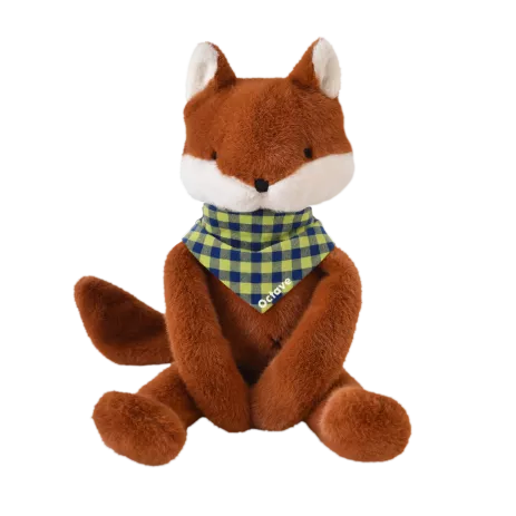 Personalizable baby fox lovey, made-in-France newborn gift