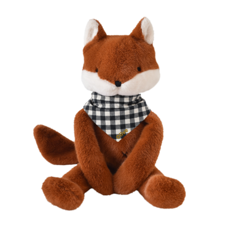 Peluche de apego de zorro personalizable para bebé, regalo de nacimiento hecho en Francia