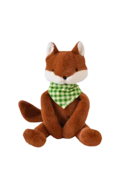 Personalizable baby fox lovey, made-in-France newborn gift