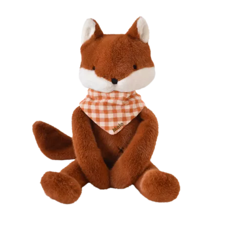 Personalizable baby fox lovey, made-in-France newborn gift
