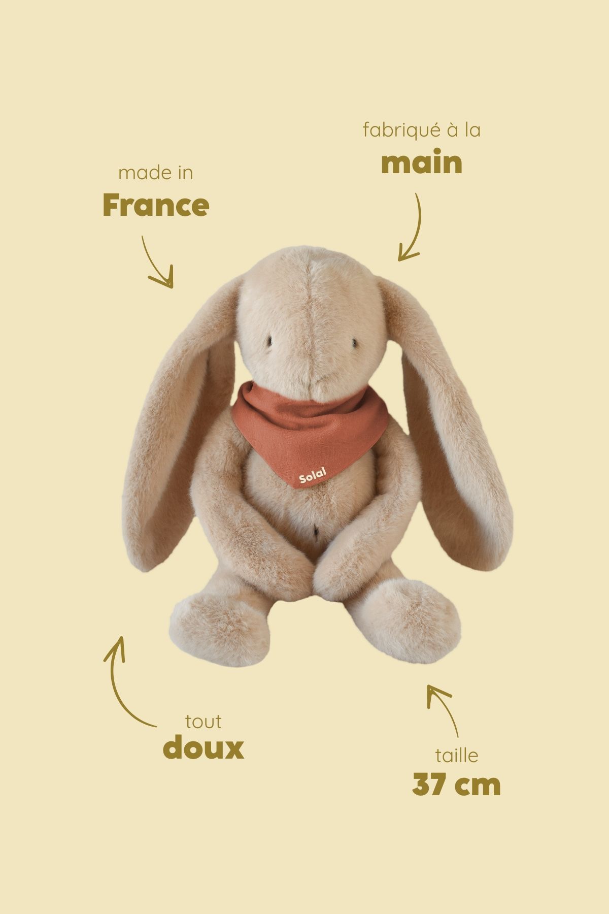 doudou lapin bébé personnalisable cadeau naissance made in france