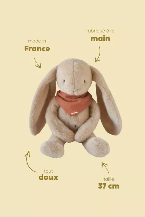 doudou lapin bébé personnalisable cadeau naissance made in france