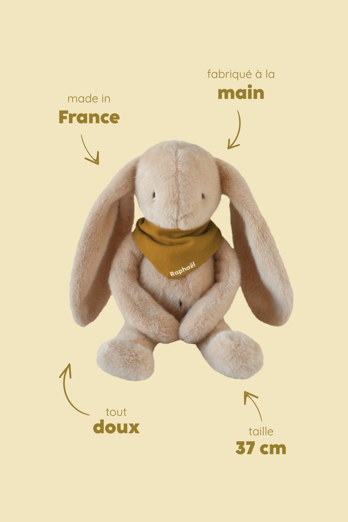 doudou lapin bébé personnalisable cadeau naissance made in france