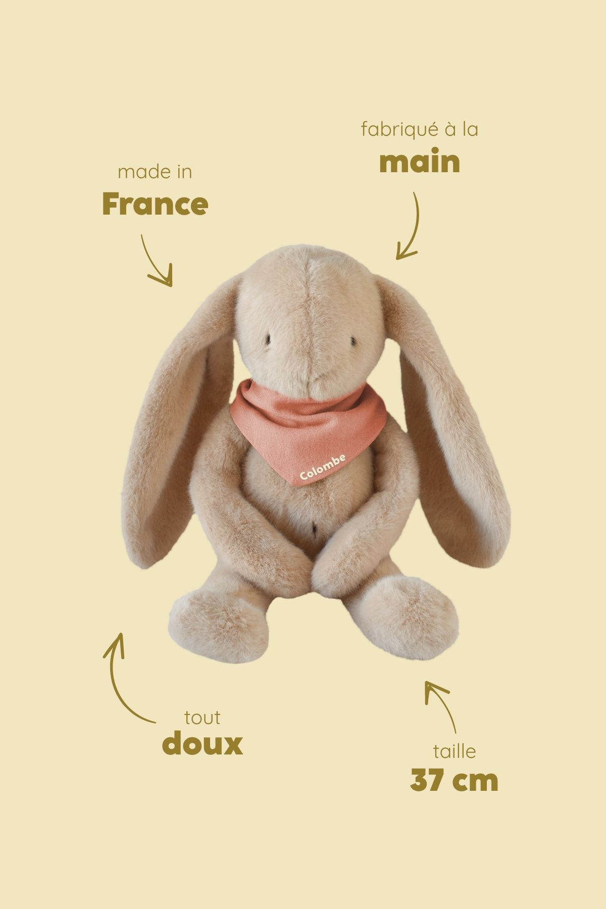 doudou lapin bébé personnalisable cadeau naissance made in france