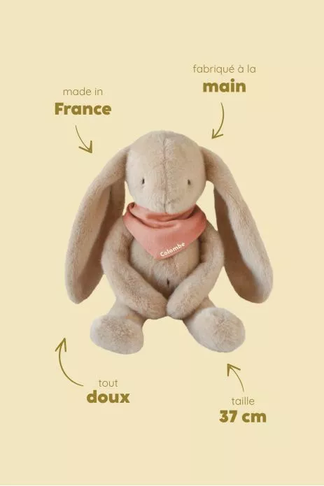 doudou lapin bébé personnalisable cadeau naissance made in france
