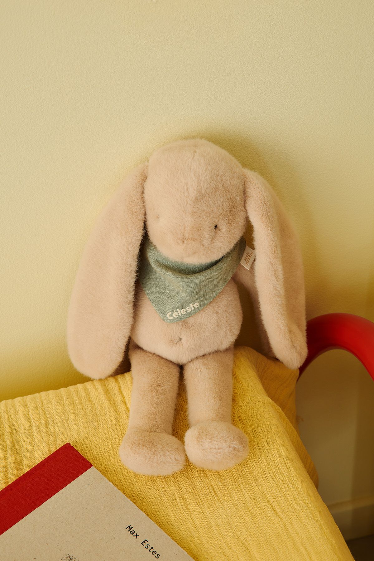 Peluche de apego de conejito para bebé, personalizable, regalo de nacimiento, hecha en Francia