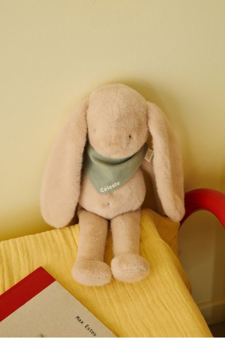 Peluche de apego de conejito para bebé, personalizable, regalo de nacimiento, hecha en Francia